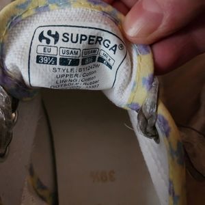 Superga floral cloth sneakers